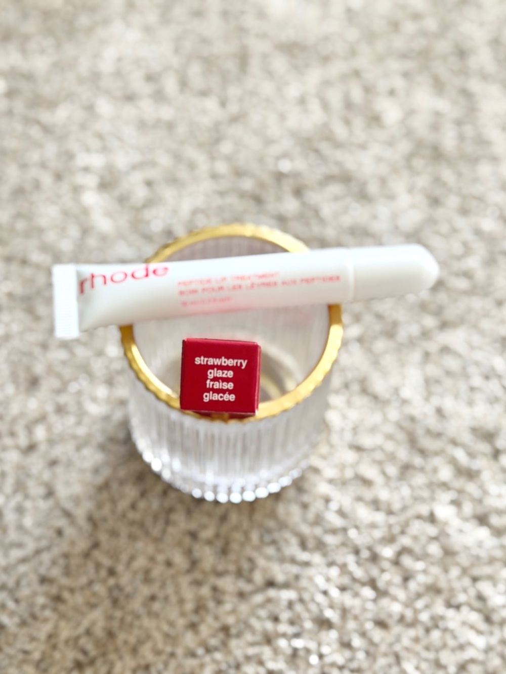 RHODE Strawberry Glaze Lip Treatment - White & Red